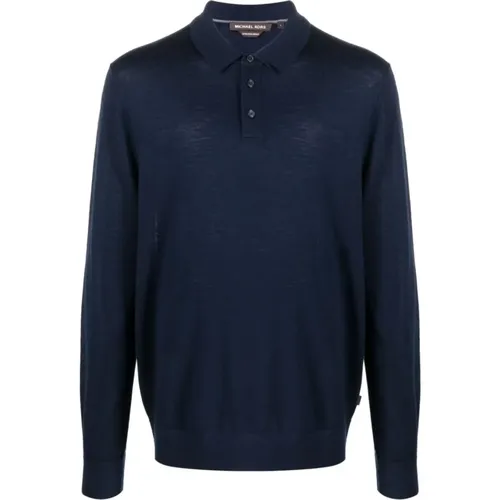 Midnight Merino Polo LS , Herren, Größe: 2XL - Michael Kors - Modalova