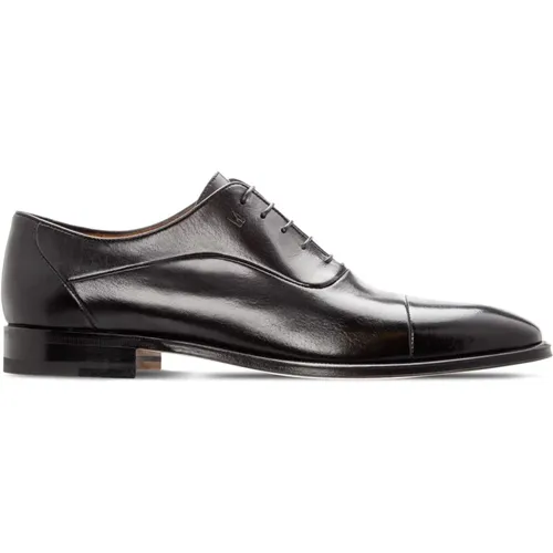 Schwarze Oxford-Schuhe aus Büffelleder , Herren, Größe: 40 1/2 EU - Moreschi - Modalova