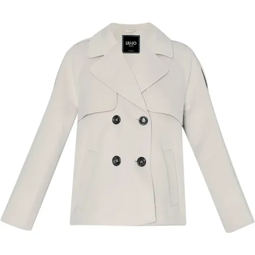 Grey Elegant Sophisticated Coat , female, Sizes: XS, S, M, 2XS - Liu Jo - Modalova