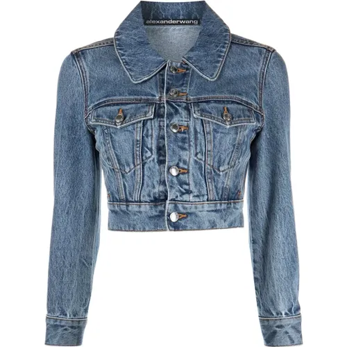 Shrunken Trucker Jacket , Damen, Größe: M - alexander wang - Modalova