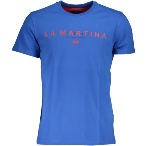 Schickes Logo T-Shirt Blau - LA MARTINA - Modalova