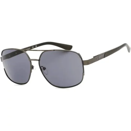 Schwarze Metallsonnenbrille für Männer - Guess - Modalova