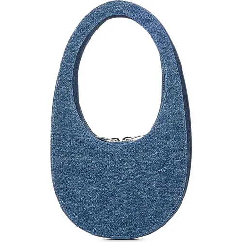 Blaue Ovale Denim-Handtasche - Coperni - Modalova