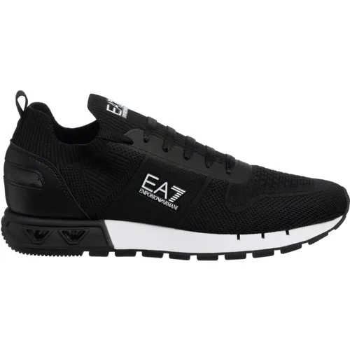 Monochrome Lace-Up Sneakers , male, Sizes: 7 UK, 7 1/2 UK, 8 1/2 UK, 6 UK, 10 UK, 11 UK - Emporio Armani EA7 - Modalova