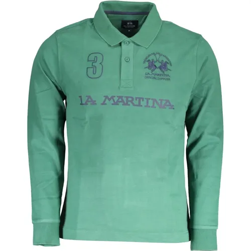 Langarm Polo Shirt Grün Herren - LA MARTINA - Modalova