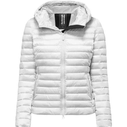 Bright Nylon Hooded Jacket with Synthetic Padding , female, Sizes: S, XL - BomBoogie - Modalova