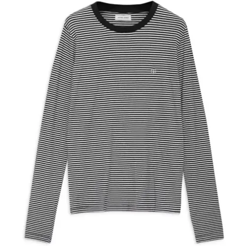 Schwarz-weiß gestreiftes T-Shirt - Anine Bing - Modalova