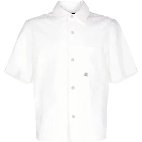 Weißes Baumwoll-Logo-Bowlinghemd für Männer - Amiri - Modalova