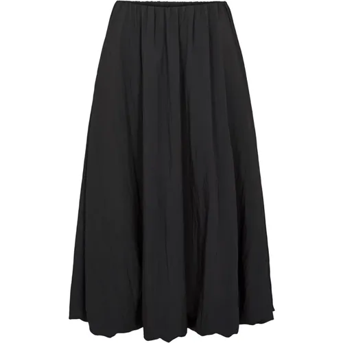 Schwarzer Ballonrock Elegante Midi-Länge , Damen, Größe: L - RUE de FEMME - Modalova