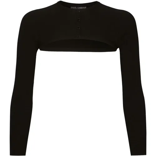Sweaters with Roundeck and Long Sleeves , female, Sizes: XS, S - Dolce & Gabbana - Modalova