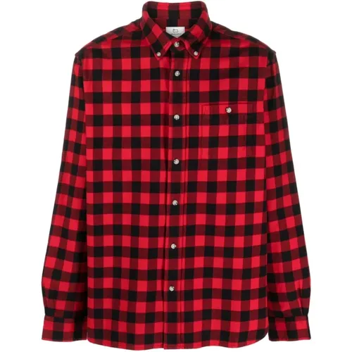 Plaid Shirt Tartan Pattern , male, Sizes: L, M - Woolrich - Modalova