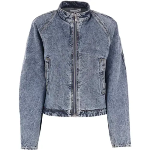 Denim Zip-Up Jacket , female, Sizes: XS, S, M - Alaïa - Modalova