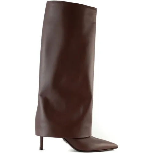 Leather Gorizia Boots with 9cm Heel , female, Sizes: 7 UK, 4 1/2 UK, 5 1/2 UK, 6 UK, 4 UK, 5 UK - Sergio Levantesi - Modalova