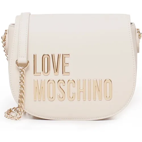 Shoulder Bag with Gold Logo , female, Sizes: ONE SIZE - Love Moschino - Modalova