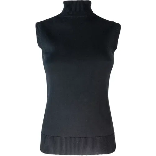 Ribbed Turtleneck Sleeveless Sweater , female, Sizes: XL, M, S, L - SPORTMAX - Modalova