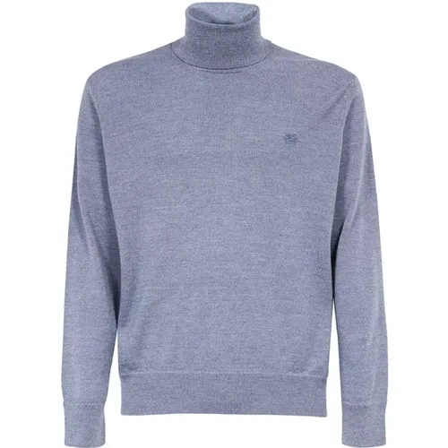 Gerippter Virgin Wool Turtleneck Pullover , Herren, Größe: L - ETRO - Modalova