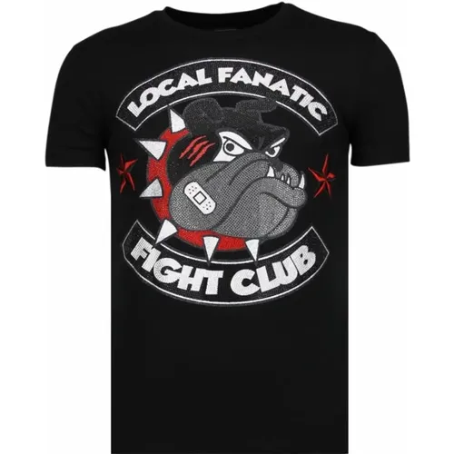 Fight Club Spike Rhinestone - Herren T-Shirt - 13-6230Z - Local Fanatic - Modalova