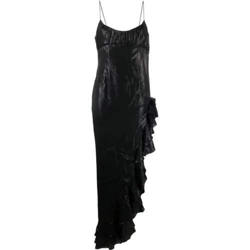 Laminated Silk Evening Dresses , female, Sizes: XS - Alessandra Rich - Modalova