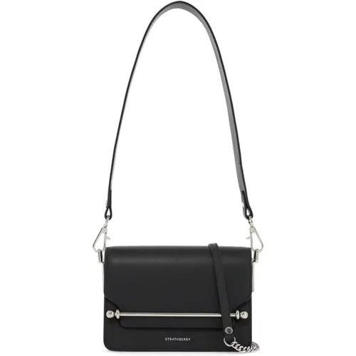 Multi-Strap Leather Bag with Metal Bar , female, Sizes: ONE SIZE - Strathberry - Modalova