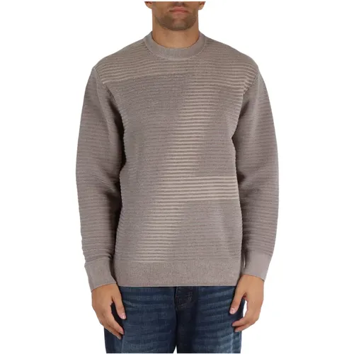 Dekorativer Viskosemischpullover , Herren, Größe: XL - Armani Exchange - Modalova