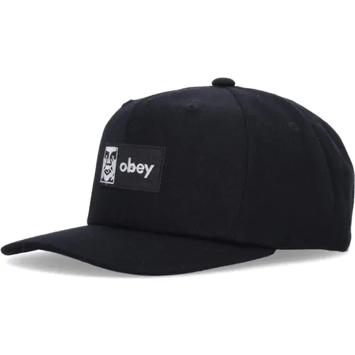 Klassische Snapback Kappe mit Gebogenem Schirm Schwarz - Obey - Modalova