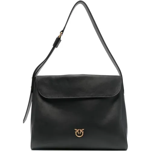Leather Shoulder Bag , female, Sizes: ONE SIZE - pinko - Modalova