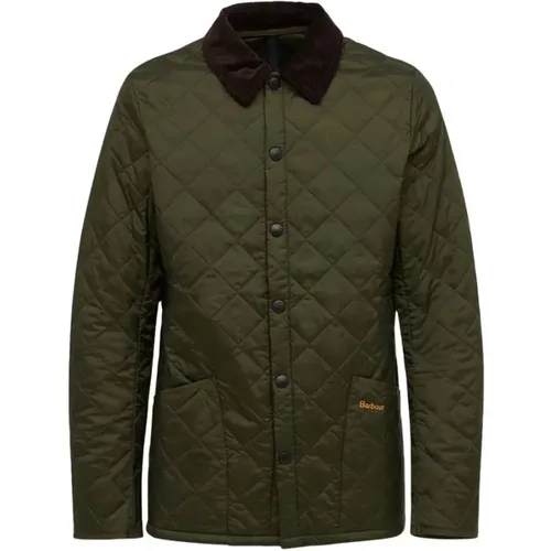 Quilted Coat with Ribbed Velvet Collar , male, Sizes: XL - Barbour - Modalova