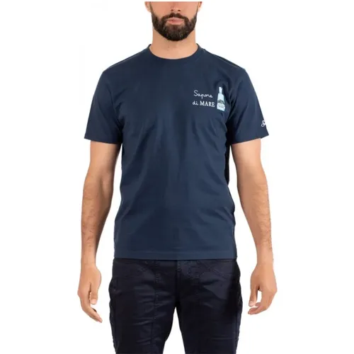 Herren Casual T-Shirt , Herren, Größe: L - Saint Barth - Modalova