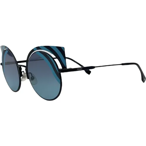 Blue Oval Polarized Sunglasses , female, Sizes: ONE SIZE - Fendi - Modalova