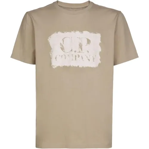 Strukturiertes Logo-T-Shirt - C.P. Company - Modalova