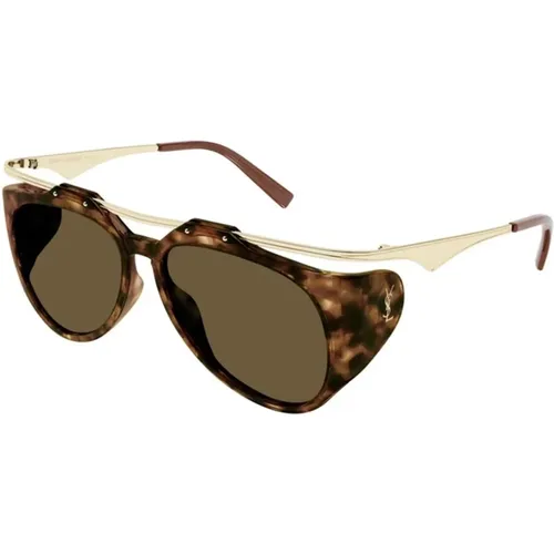 Amelia Havana Sonnenbrille , Damen, Größe: L - Saint Laurent - Modalova