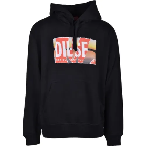 Stylischer Baumwoll-Sweatshirt für Männer , Herren, Größe: M - Diesel - Modalova