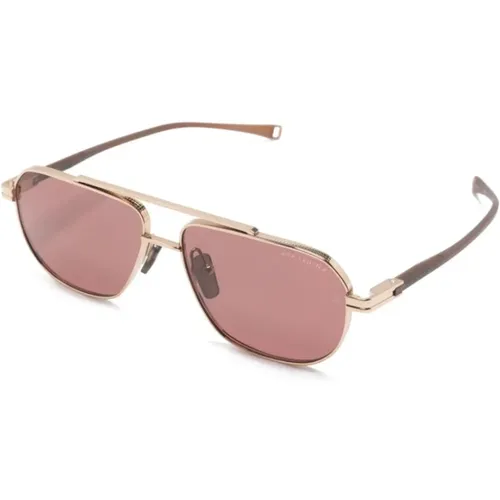 Goldene Sonnenbrille mit Originalzubehör - Dita - Modalova