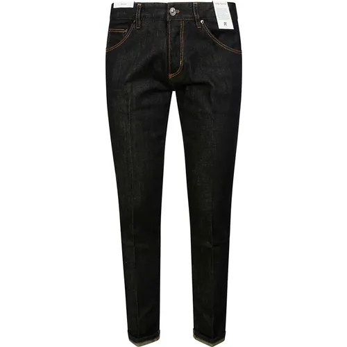 Dark Stretch Denim Reggae Jeans , male, Sizes: W35, W37, W31, W30 - PT Torino - Modalova