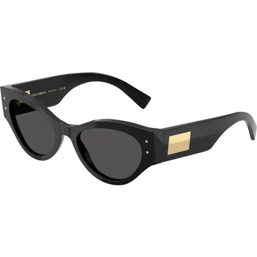 Stylische Sonnenbrille Dg4480 in Schwarz , Damen, Größe: 53 MM - Dolce & Gabbana - Modalova