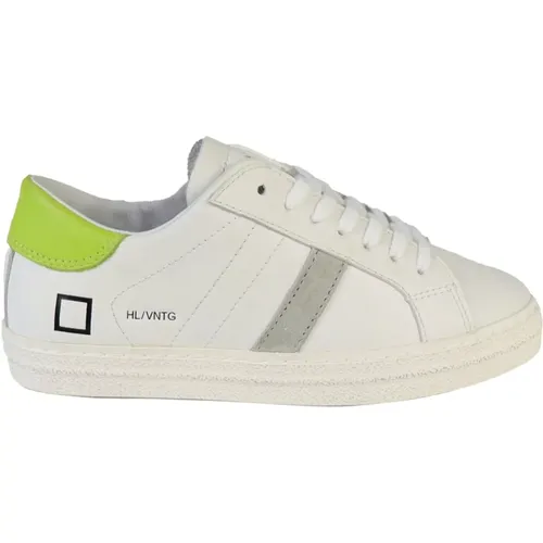Weiße/Grüne Sneakers , Herren, Größe: 39 EU - D.a.t.e. - Modalova