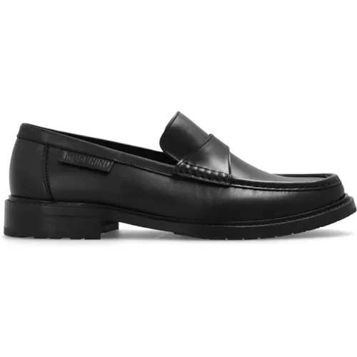 Lederloafers , Herren, Größe: 42 EU - Moschino - Modalova