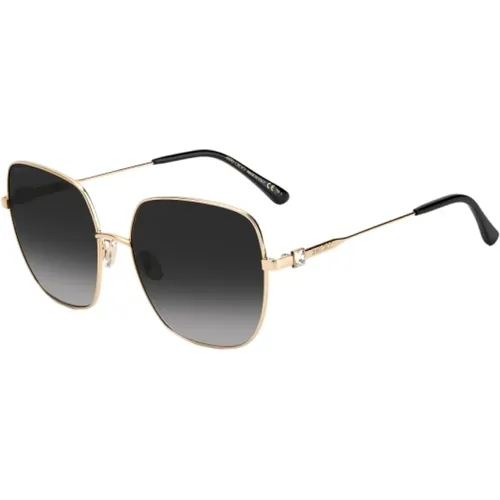 Schwarze und goldene Metallsonnenbrille - Jimmy Choo - Modalova