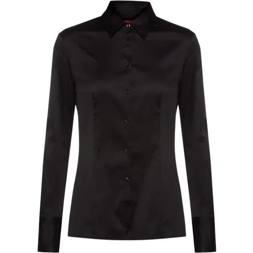 Taillierte Bluse , Damen, Größe: L - Hugo Boss - Modalova