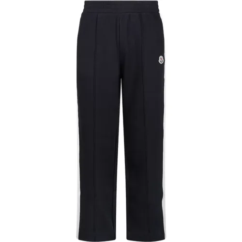 Blaue Sport Hose mit Seitenstreifen - Moncler - Modalova