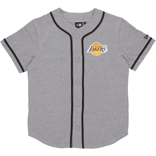 NBA Baseball Jersey Lakers Heather Grey - new era - Modalova