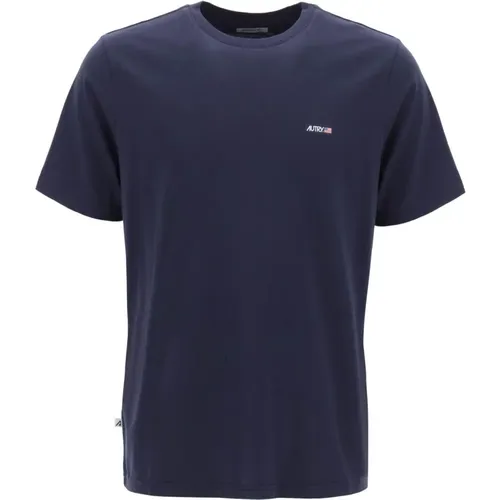 T-Shirt mit Logo-Label und lockerer Passform , Herren, Größe: XL - Autry - Modalova