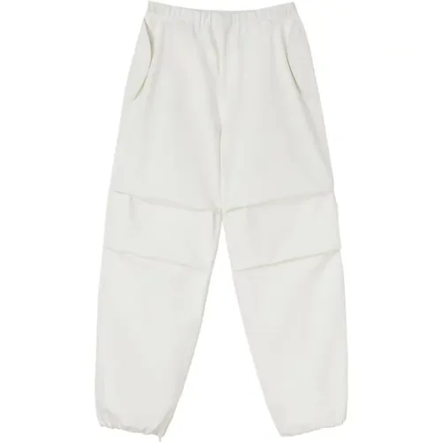 Cotton Tapered Trousers with Gathered Detailing , male, Sizes: M, XS - Jil Sander - Modalova