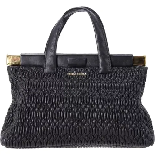 Pre-owned Leather handbags , female, Sizes: ONE SIZE - Miu Miu Pre-owned - Modalova