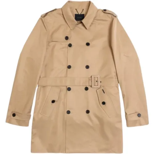 Kamel Wasserdichter Trenchcoat , Herren, Größe: M - Gianni Lupo - Modalova