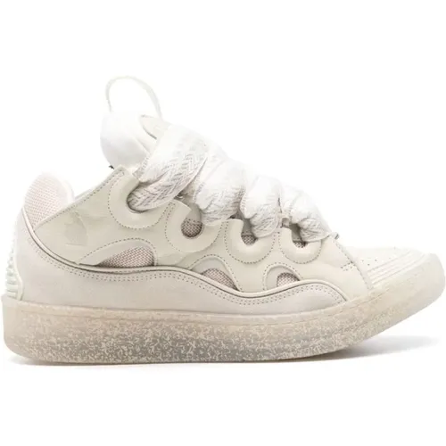 Mesh Sneakers with Suede Panels , female, Sizes: 3 UK, 9 UK, 5 UK, 7 UK - Lanvin - Modalova