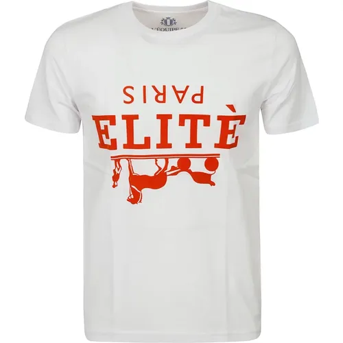 Cotton T-Shirt with Front Print , male, Sizes: L, S, M, XL - Equipe 55 - Modalova