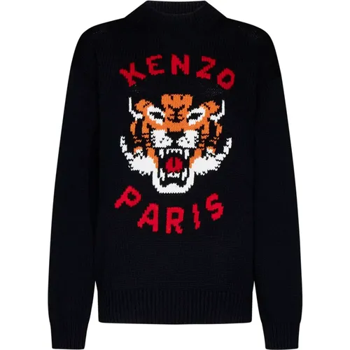 Sweater with Tiger Head Motif , female, Sizes: XS, S, M - Kenzo - Modalova