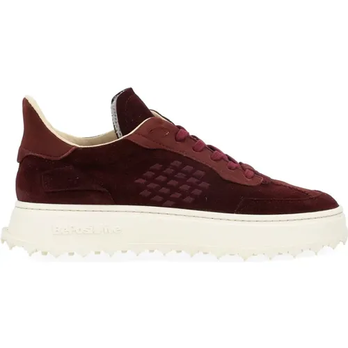 Bordeaux Suede Leather Sneaker , female, Sizes: 6 UK, 7 UK, 4 UK - Be Positive - Modalova