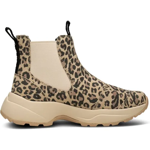 Silje Animal Chelsea Boots , female, Sizes: 6 UK, 5 UK, 3 UK, 9 UK, 8 UK, 4 UK - Woden - Modalova